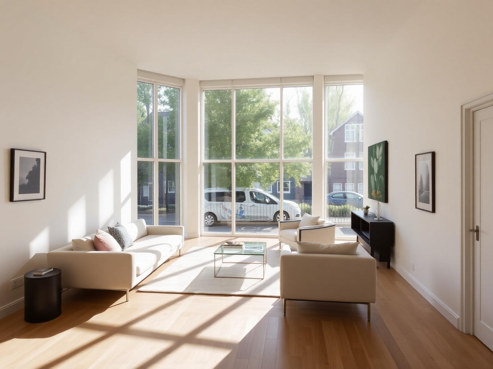 A bright, modern British apartment interior